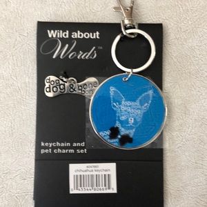 Enesco Chihuahua Keychain pet charm set NWT